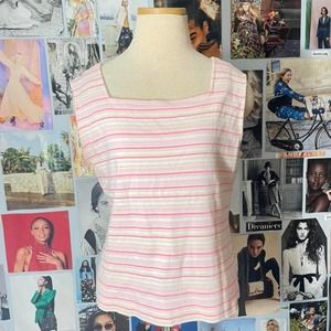 Vintage y2k Square Neck Cotton Tank Top